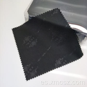 Serigrafía tela de microfibra negra para lentes